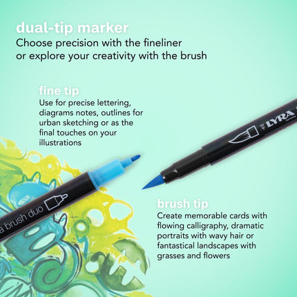 Aqua Brush Duo Markers Primary 6ct