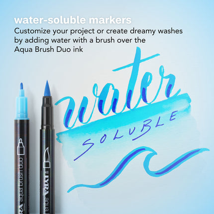 Aqua Brush Duo Markers Pastel 6ct