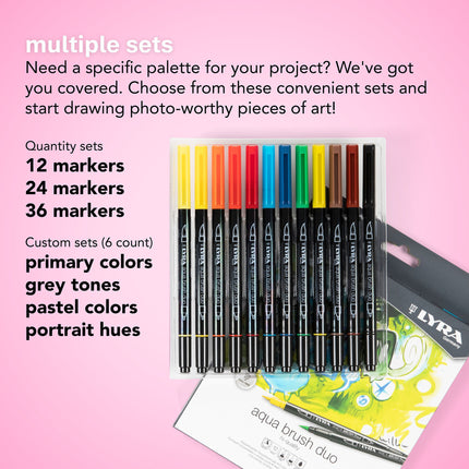 Aqua Brush Duo Markers 6ct Natural & Tan Assorted