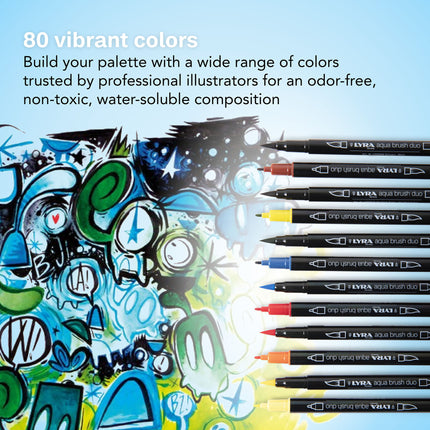 Aqua Brush Duo Markers 6ct Gray Assorted