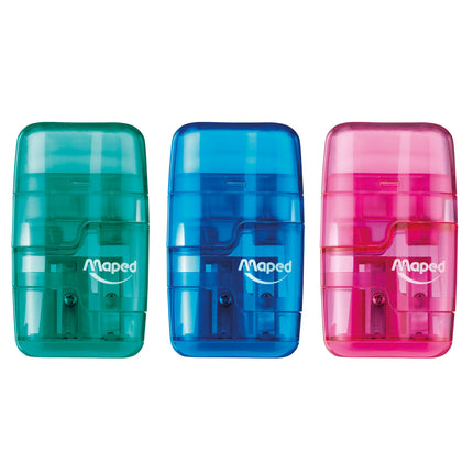 Connect DUO 2 Hole Sharpener / Eraser Combo, Assorted Colors