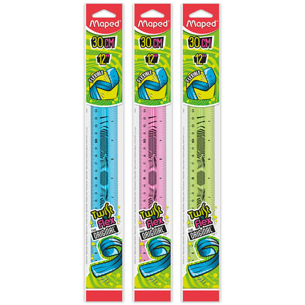 Twist'N Flex Ruler 12" / 30cm, Assorted Colors