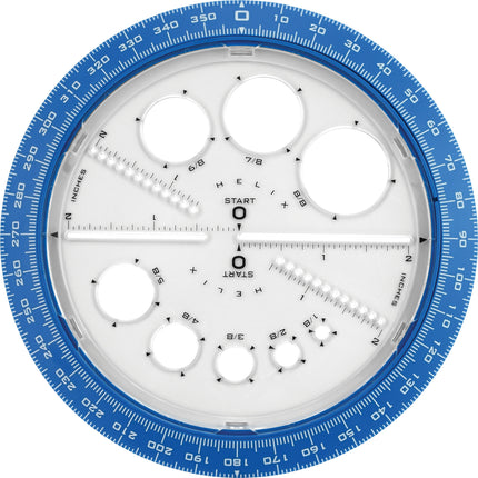 Angle & Circle Maker with Integrated Circle Templates, 360 Degree, 6 Inch/15cm, Assorted Colors