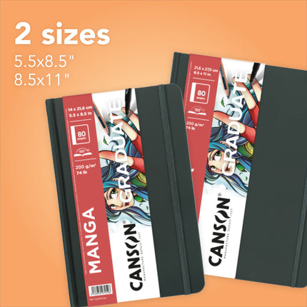 Manga Art Book 5.5x8.5in Hard Canson Graduate 10 Sheets
