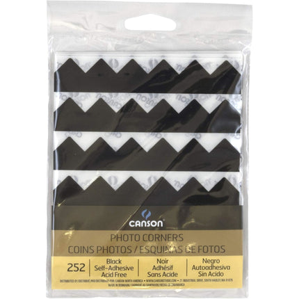 Self Adhesive Photo Corners Black 252 Pieces