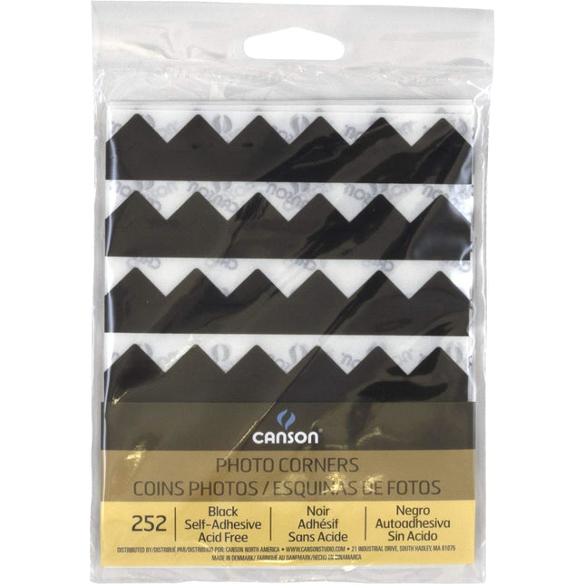 Self Adhesive Photo Corners Black 252 Pieces