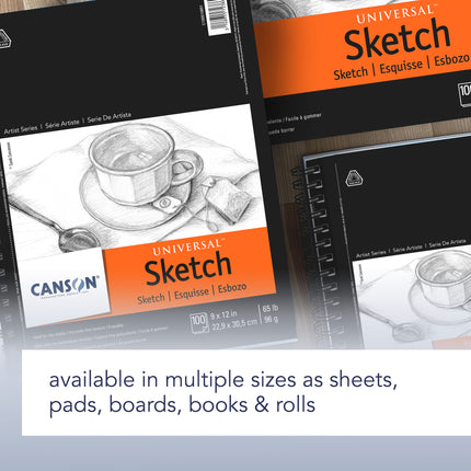 Universal Sketchpad Side Wire 9x12 100 Sheets