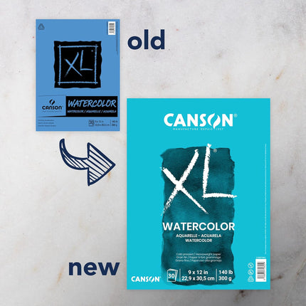 Xl Watercolor Pad Fold 9x12in Heavyweight 30 Sheets