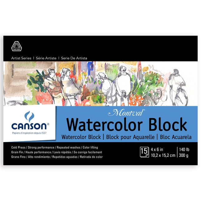 Montval Watercolor Block Fold 4x6 15 Sheets