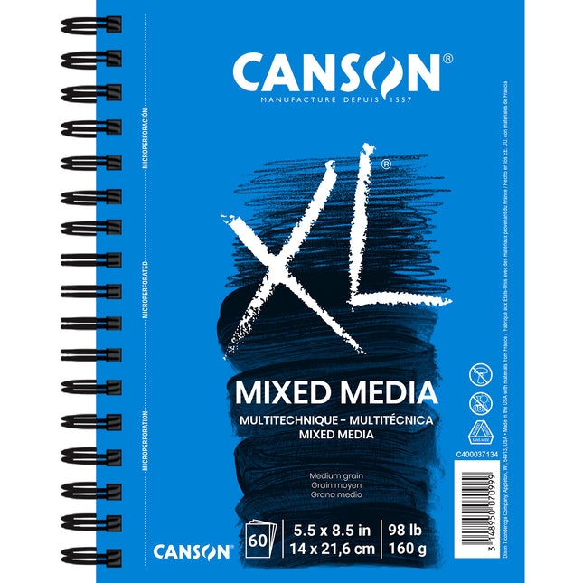 Xl Mixed Media Pad Side 5.5x8.5in 60 Sheets