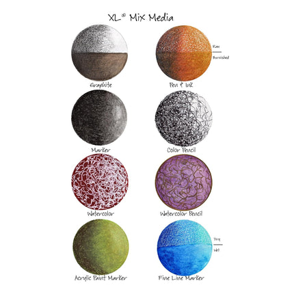 Xl Mixed Media Pad Side 5.5x8.5in 60 Sheets