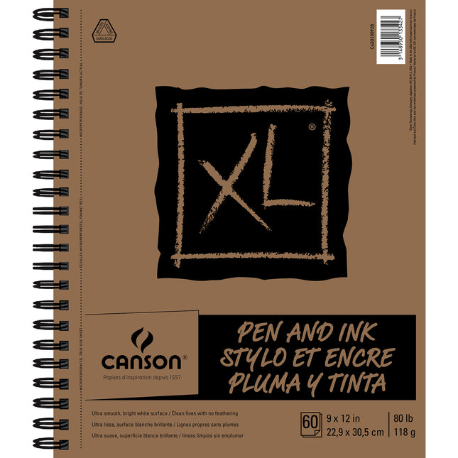 Xl Pen & Ink Pad Side 9x12in 60 Sht