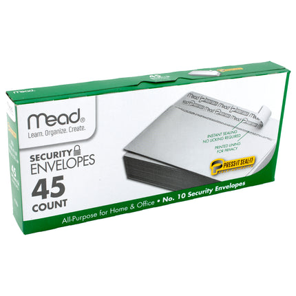 Press-It Seal-It® Security Envelopes, #10, Pack of 45