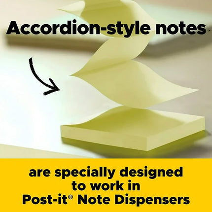 Dispenser Pop-up Notes Value Pack, 3 in x 3 in, Canary Yellow + Assorted, 14 Pads/Pack