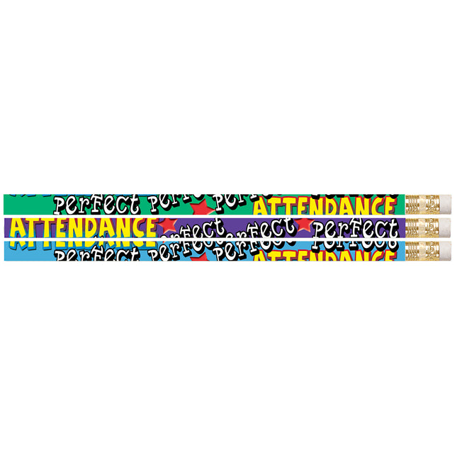 Perfect Attendance Motivational Pencil, Pack of 12