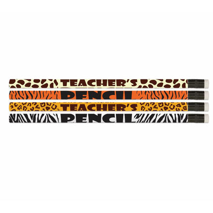 Safari Teacher Pencils, Pack of 12