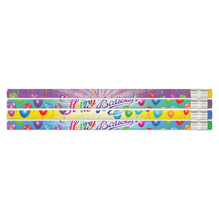 12ct Happy Birthday Rainbow Pencil