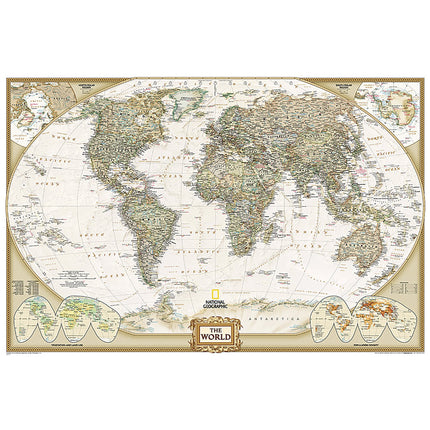 World and United States Executive, Poster Size, Map Pack Bundle, 36" x 24"