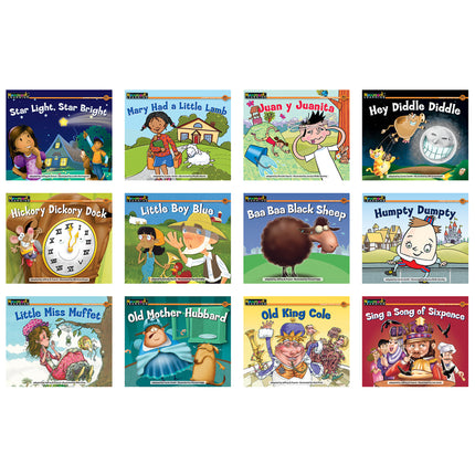 Rising Readers Fiction Single-Copy Set, Volumes 2 and 3, Nursery Rhyme Tales, Set of 24