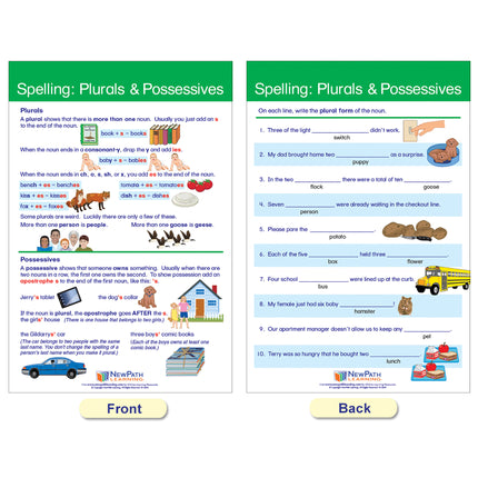 Spelling Rules Bulletin Board Chart Set