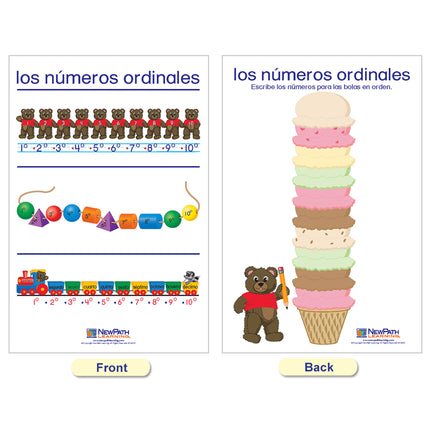 Number Sense Bulletin Board Charts, Spanish Edition