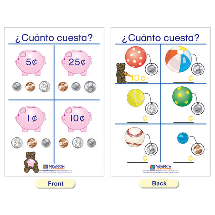 Time & Money Bulletin Board Charts, Spanish Edition