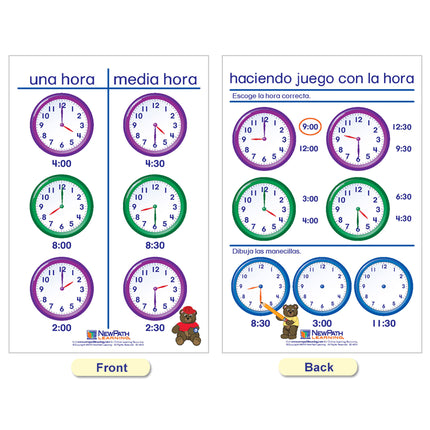 Time & Money Bulletin Board Charts, Spanish Edition