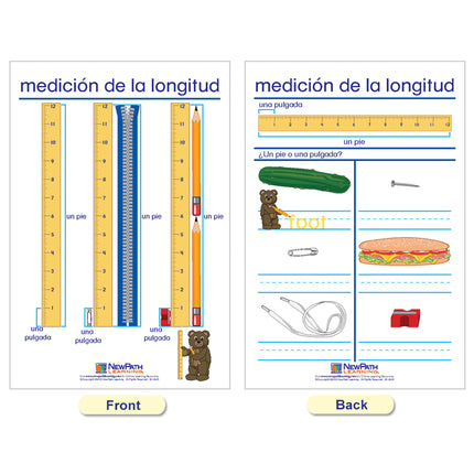 Measurement Bulletin Board Charts, Spanish Edition