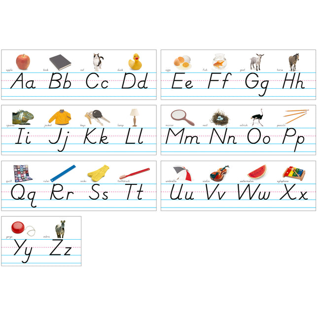 Photo & Modern Manuscript Alphabet Lines Bulletin Board Set