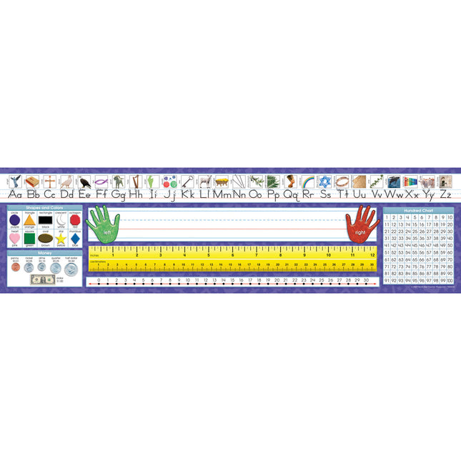 Christian Primary Traditional Manuscript Desk Plates, Pack of 36