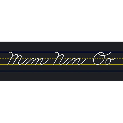 Alphabet Line Traditional Cursive Black
