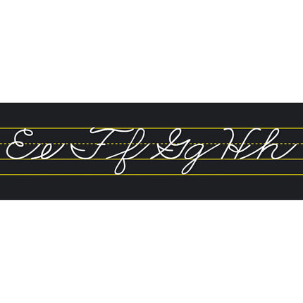 Alphabet Line Traditional Cursive Black