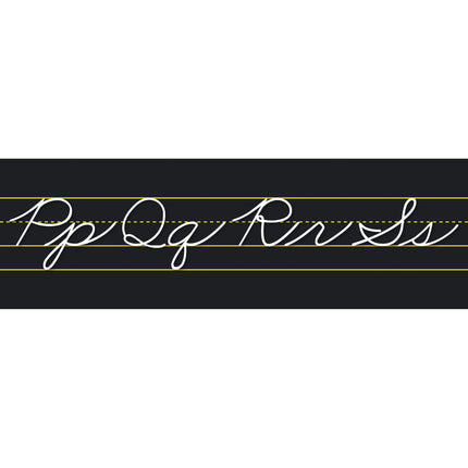 Alphabet Line Traditional Cursive Black