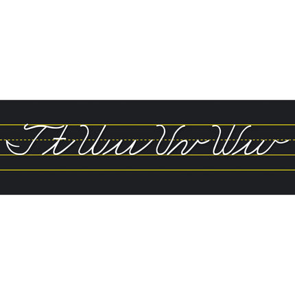 Alphabet Line Traditional Cursive Black