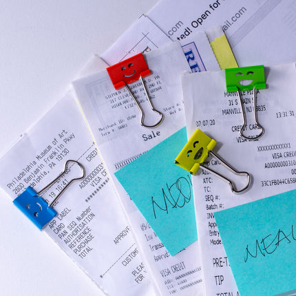 Smiling Face Binder Clips, Small, Assorted Colors, Pack of 42