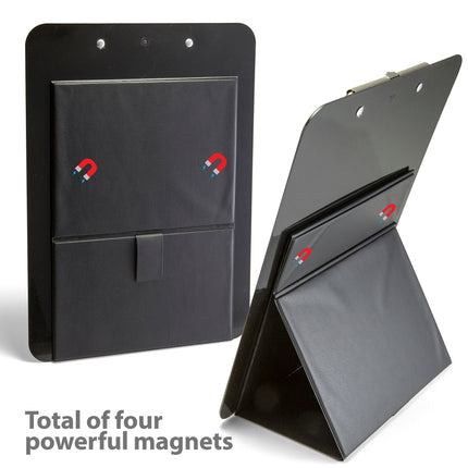 Recycled Plastic Clipboard, Easel Back, Letter Size, Low Profile Clip
