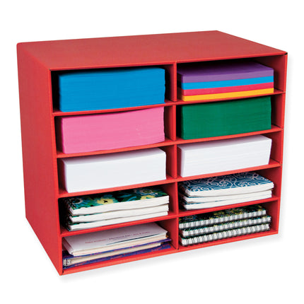10-Shelf Organizer, Red