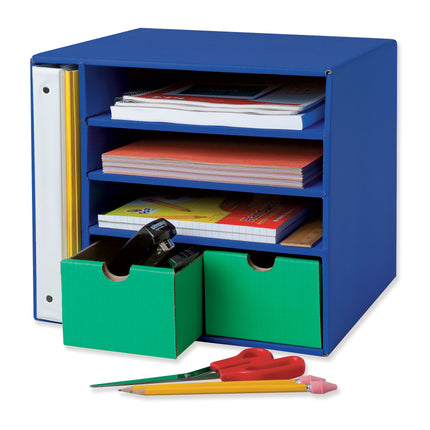 Management Center, 4 Slots, Blue & 2 Drawers, Green