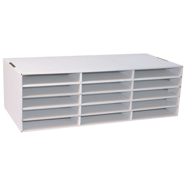 Construction Paper Storage, 15-Slot, White