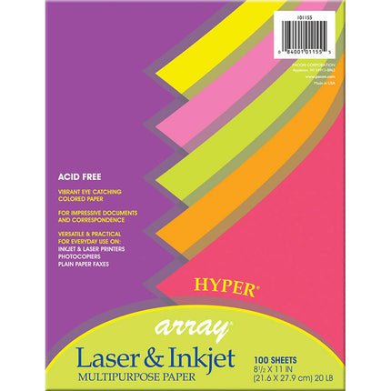 Hyper Multi-Purpose Paper, 5 Assorted Colors