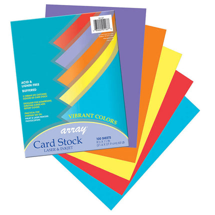 Vibrant Card Stock, 5 Assorted Colors