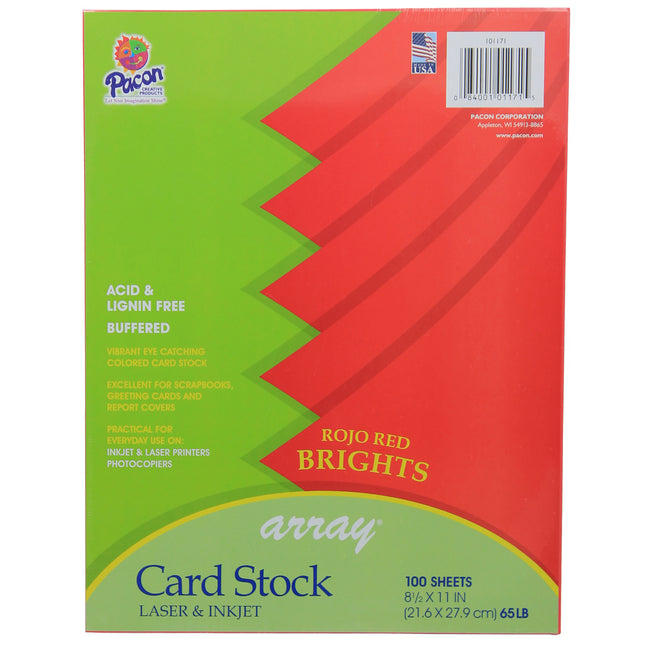 Card Stock, Rojo Red