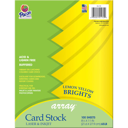 Card Stock, Lemon Yellow