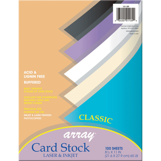 Classic Card Stock, 5 Assorted Colors