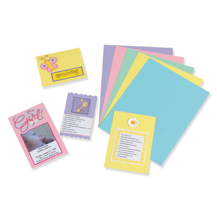 Pastel Card Stock, 5 Assorted Colors