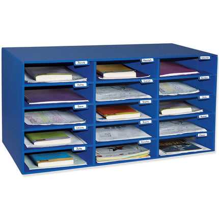 Mailbox, 15-Slot, Blue