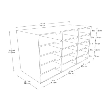 Mailbox, 15-Slot, Blue