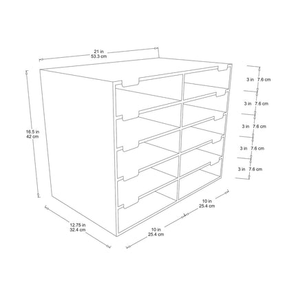 Mailbox, 10-Slot, Blue