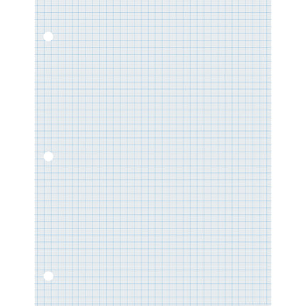 Graphing Paper, White, 2-sided, 1/4" Quadrille Ruled 8-1/2" x 11", 500 Sheets
