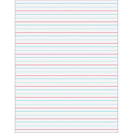 Multi-Sensory Raised Ruled Tablet, Tape-Bound Tablet, 1/2" x 1/4" x 1/4" Ruled Short, 8-1/2" x 11", 40 Sheets